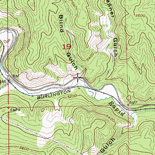 Topographic Map of Blind Gulch, SD