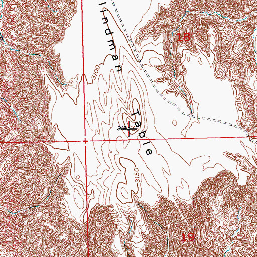 Topographic Map of Blindman Table, SD