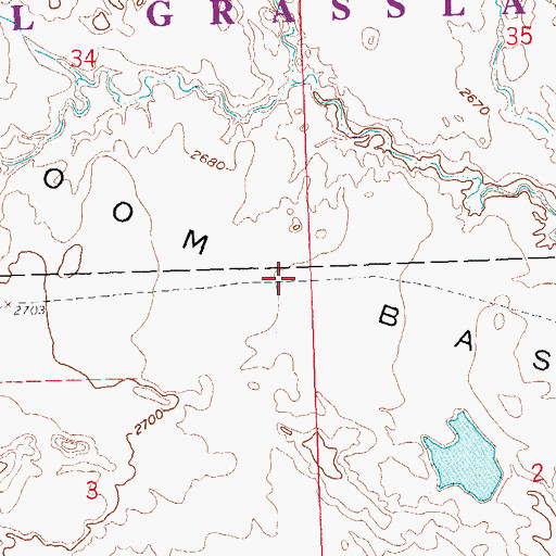 Topographic Map of Bloom Basin, SD