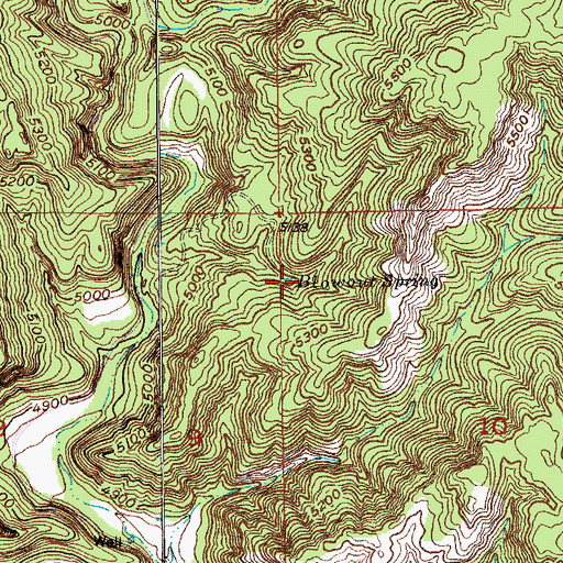 Topographic Map of Blowout Spring, SD