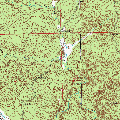 Topographic Map of Bobtail Gulch, SD