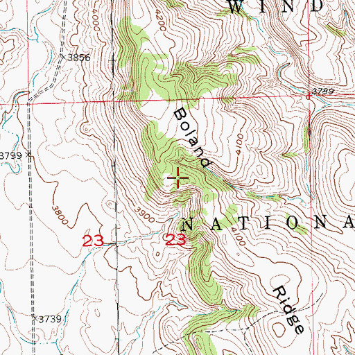 Topographic Map of Boland Ridge, SD
