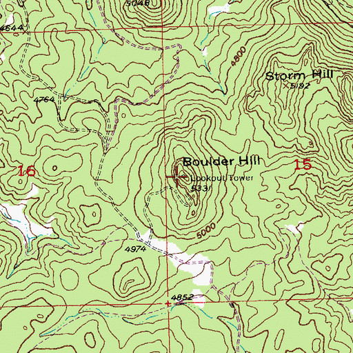 Topographic Map of Boulder Hill, SD