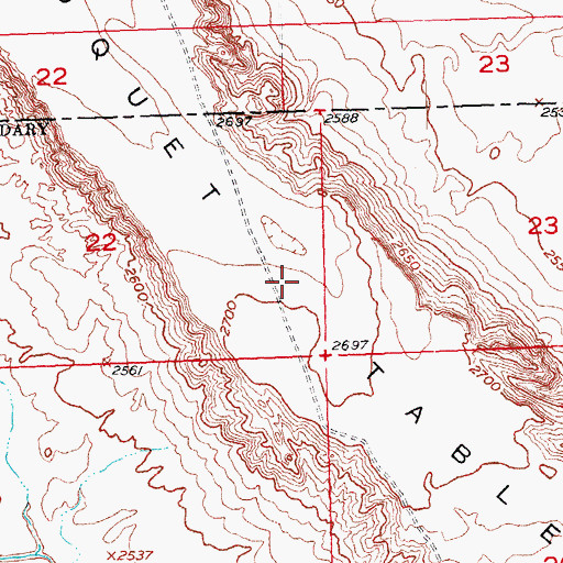 Topographic Map of Bouquet Table, SD