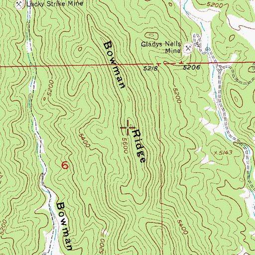 Topographic Map of Bowman Ridge, SD