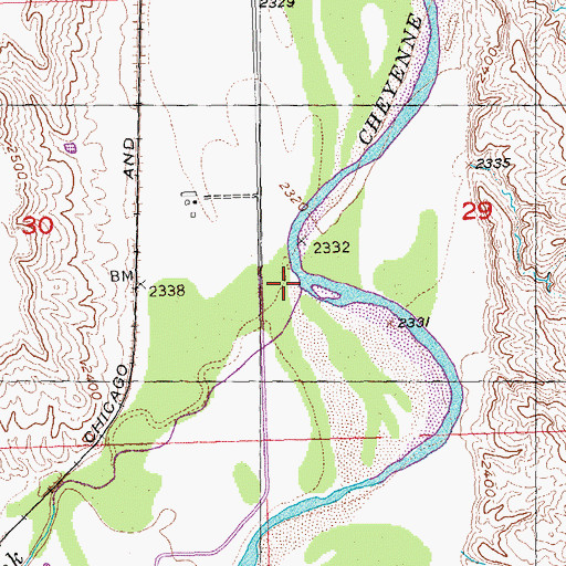 Topographic Map of Boxelder Creek, SD