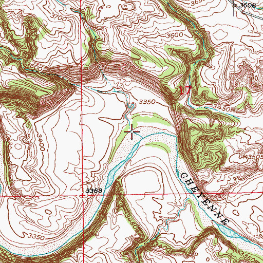 Topographic Map of Brady Canyon, SD