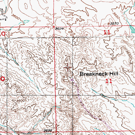 Topographic Map of Breakneck Hill, SD