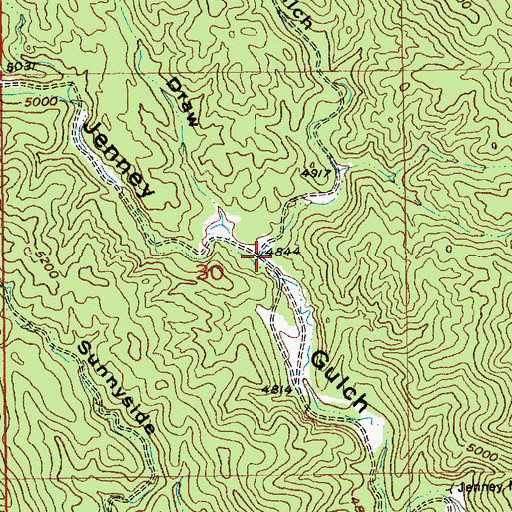 Topographic Map of Broad Gulch, SD