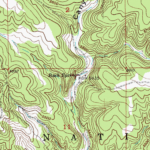 Topographic Map of Buck Spring, SD