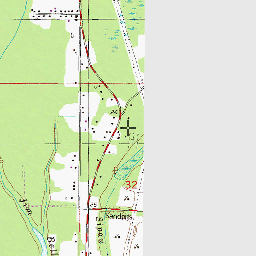Topographic Map of Saint Louis School, AL