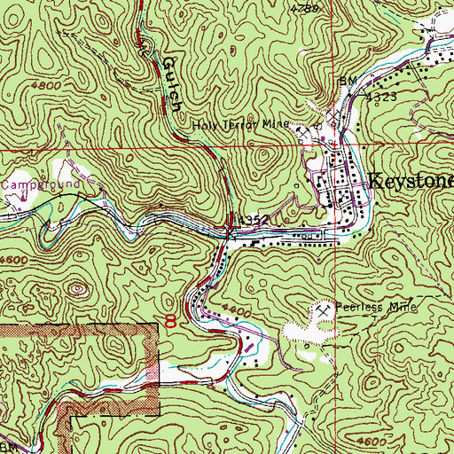 Topographic Map of Buckeye Gulch, SD