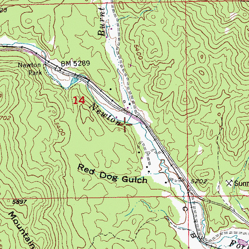 Topographic Map of Burnt Fork, SD