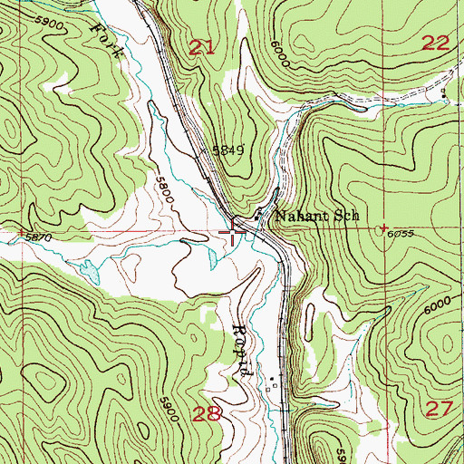 Topographic Map of Buskala Creek, SD