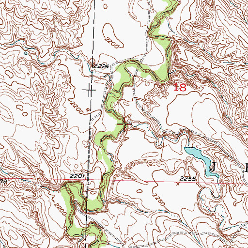 Topographic Map of Busy Creek, SD