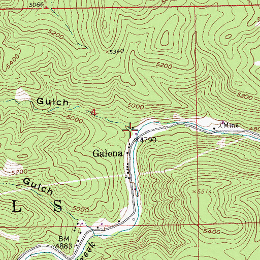 Topographic Map of Butcher Gulch, SD