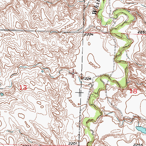 Topographic Map of Butte Draw, SD