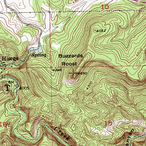Topographic Map of Buzzards Roost, SD