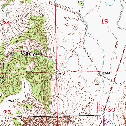 Topographic Map of Calico Canyon, SD
