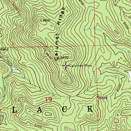 Topographic Map of Calumet Mine, SD