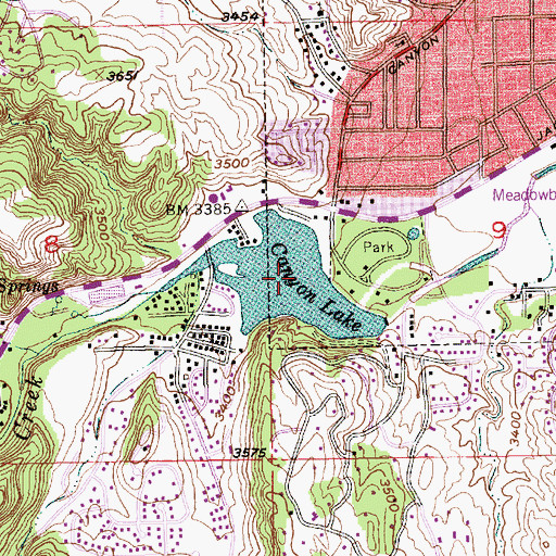 Topographic Map of Canyon Lake, SD