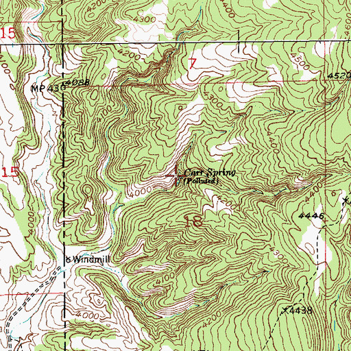 Topographic Map of Carr Spring, SD