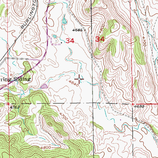 Topographic Map of Carroll Creek, SD
