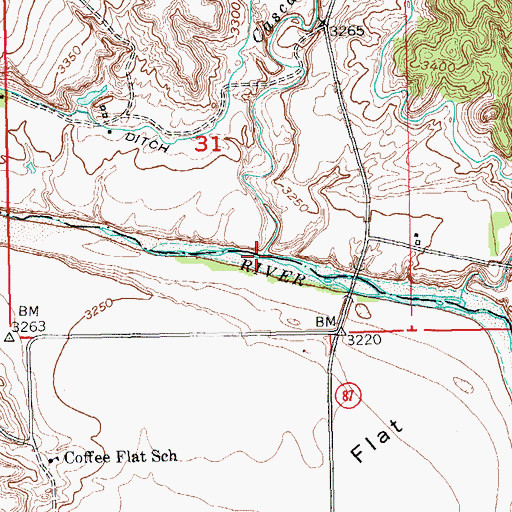 Topographic Map of Cascade Creek, SD