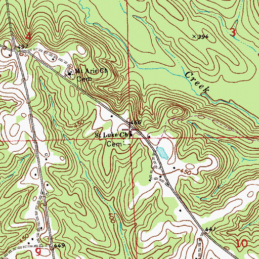 Topographic Map of Saint Luke Church, AL