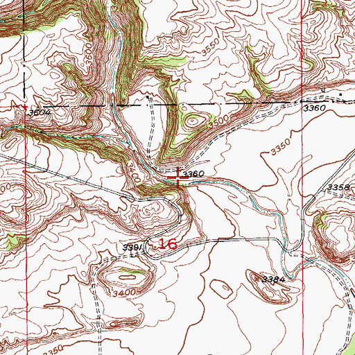 Topographic Map of Chilson Canyon, SD