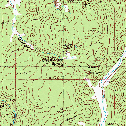 Topographic Map of Christianson Spring, SD