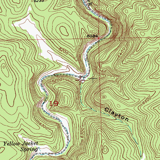 Topographic Map of Clayton Draw, SD