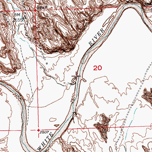 Topographic Map of Clifford Creek, SD