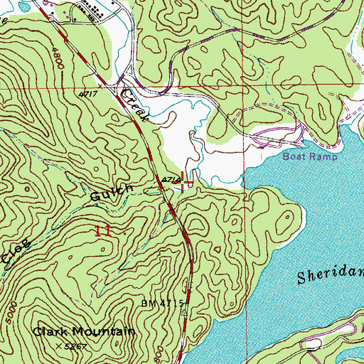 Topographic Map of Clog Gulch, SD