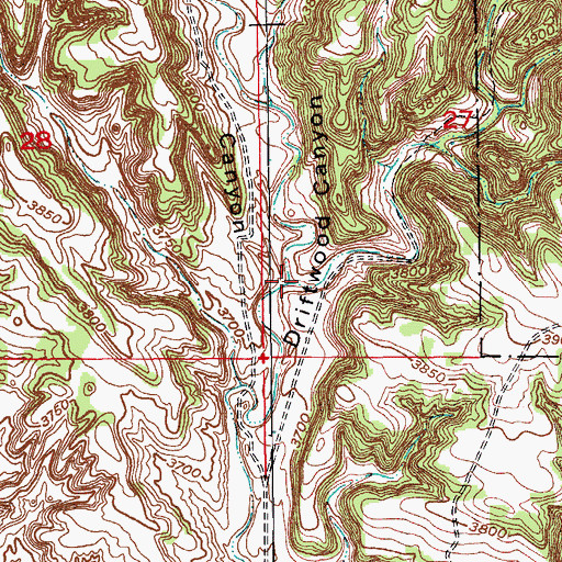 Topographic Map of Coal Canyon, SD