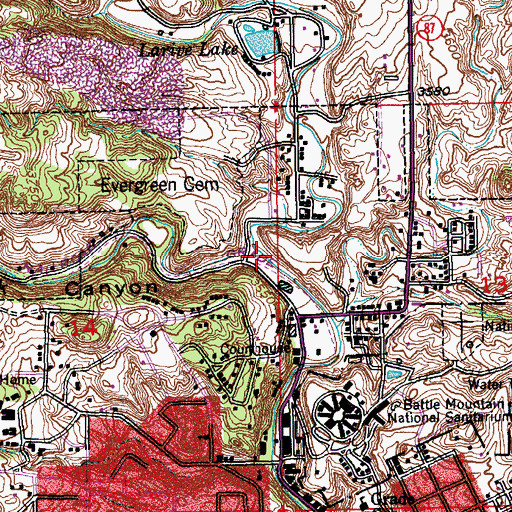 Topographic Map of Cold Brook, SD
