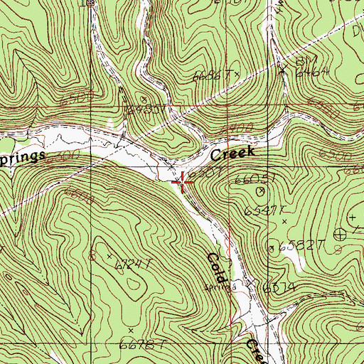 Topographic Map of Cold Creek, SD
