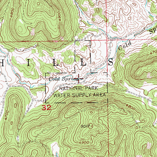 Topographic Map of Cold Spring, SD