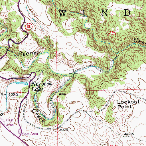 Topographic Map of Cold Spring Creek, SD