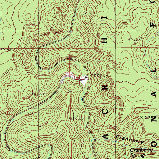 Topographic Map of Cold Springs Creek, WY