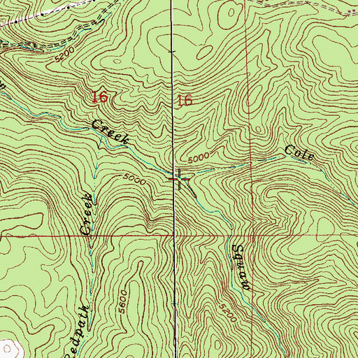 Topographic Map of Cole Creek, SD