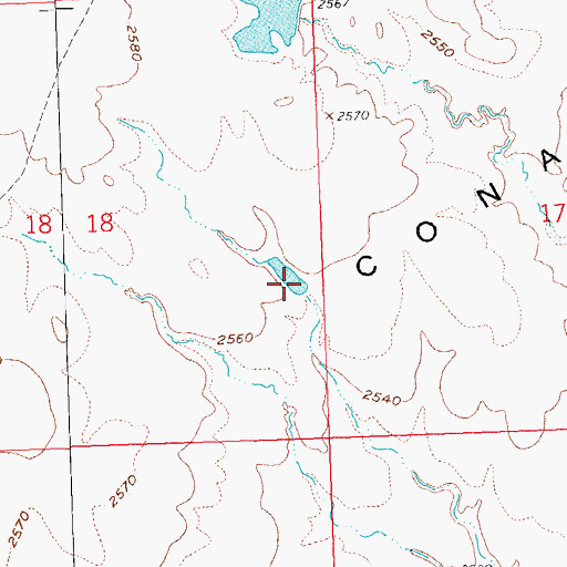Topographic Map of Conata Basin, SD