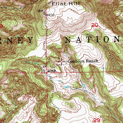 Topographic Map of Conboys Ranch, SD