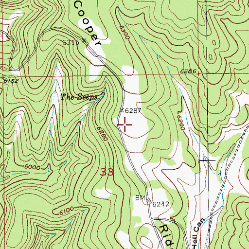 Topographic Map of Cooper Ridge, SD