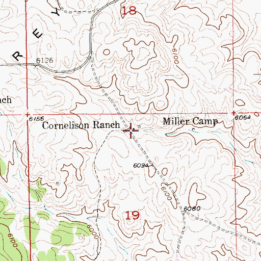 Topographic Map of Cornelison Ranch, SD
