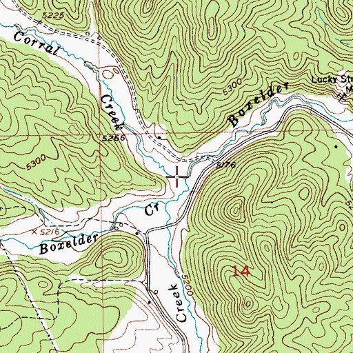 Topographic Map of Corral Creek, SD