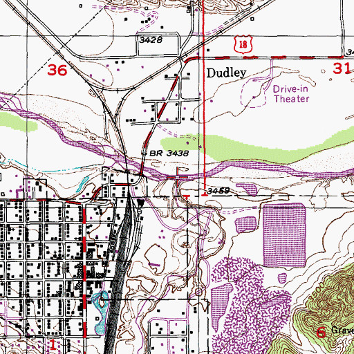 Topographic Map of Cottonwood Creek, SD