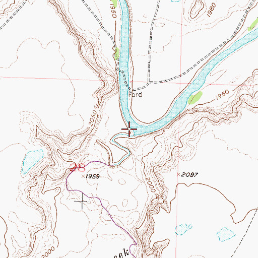 Topographic Map of Cottonwood Creek, SD
