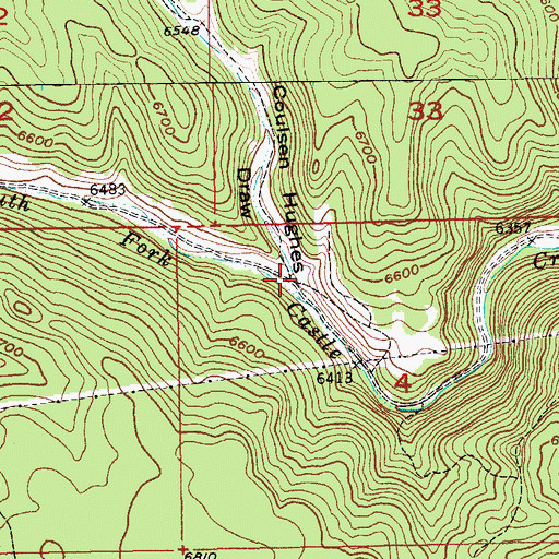 Topographic Map of Coulsen Hughes Draw, SD