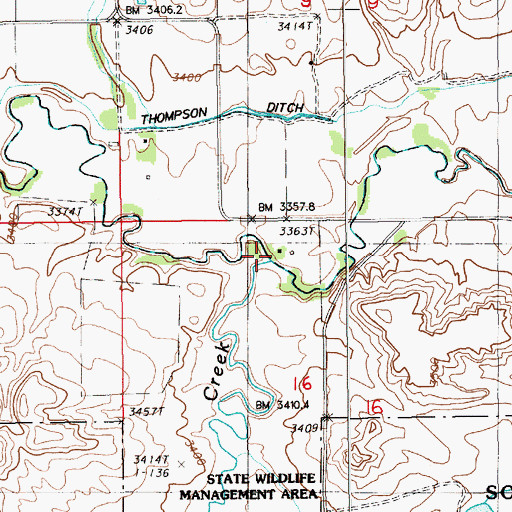 Topographic Map of Crow Creek, SD